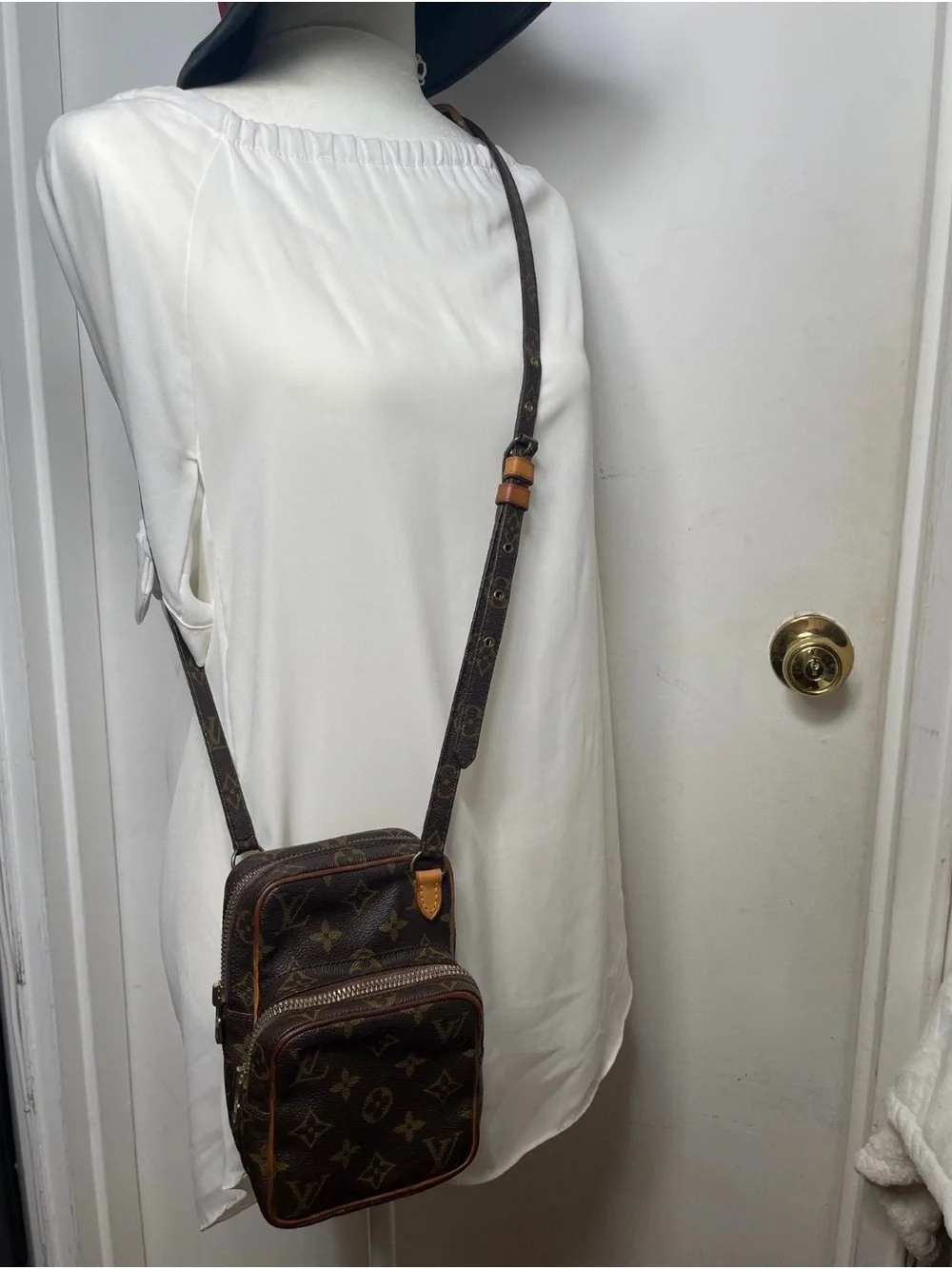 Vintage Louis Vuitton Monogram Canvas Mini Amazon Bag in Brown and Tan